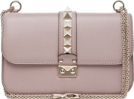 Valentino Small Lock Flap Bag in Pink (poudre) | Lyst