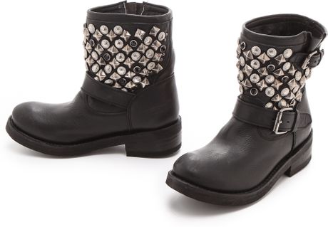 Ash Titanic Studded Boots in Gray (black) | Lyst