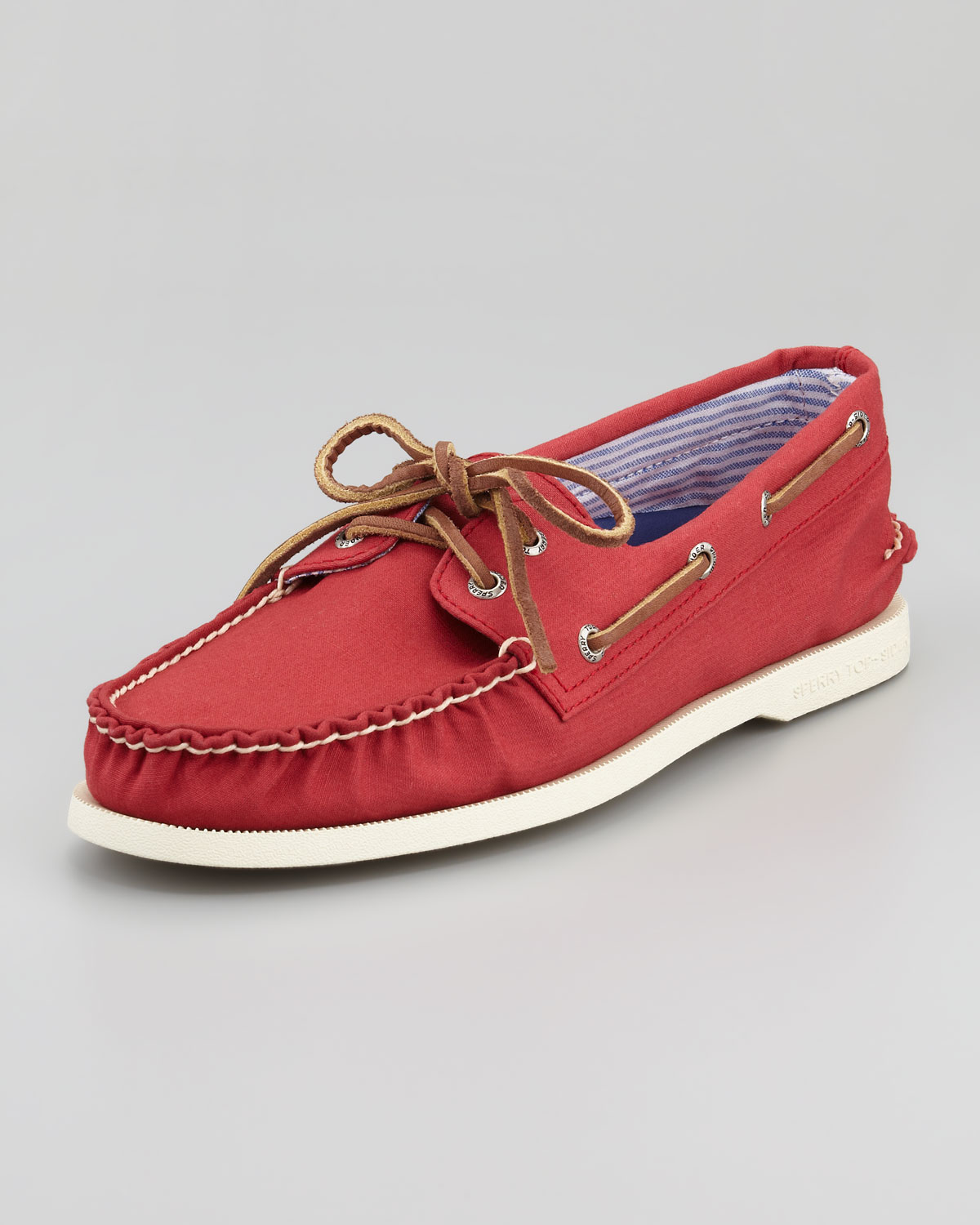 Sperry topsider Authentic Original Canvas Boat Shoe in Red for Men Lyst