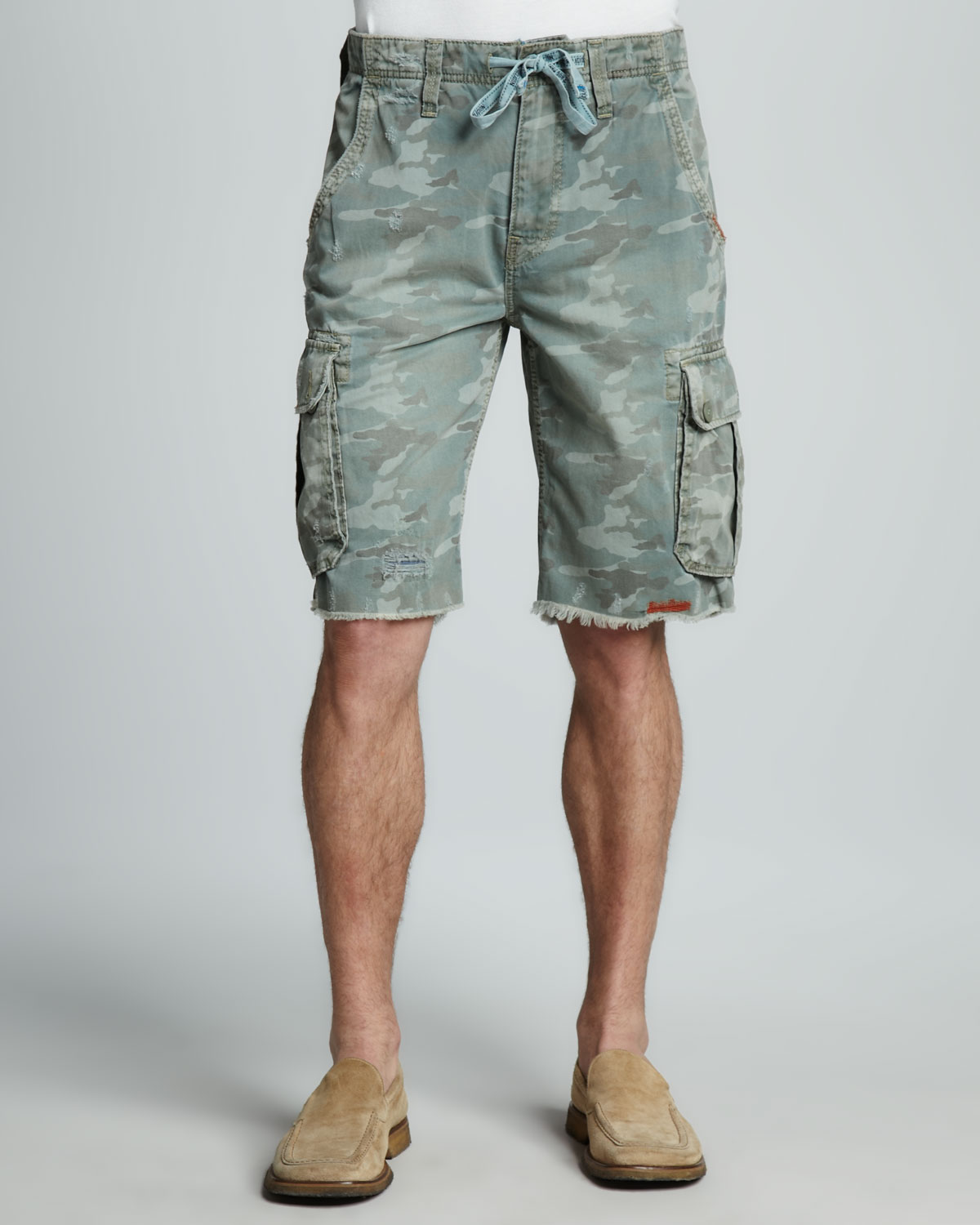 True Religion Recon Camouflage Cargo Shorts in Green for Men - Lyst