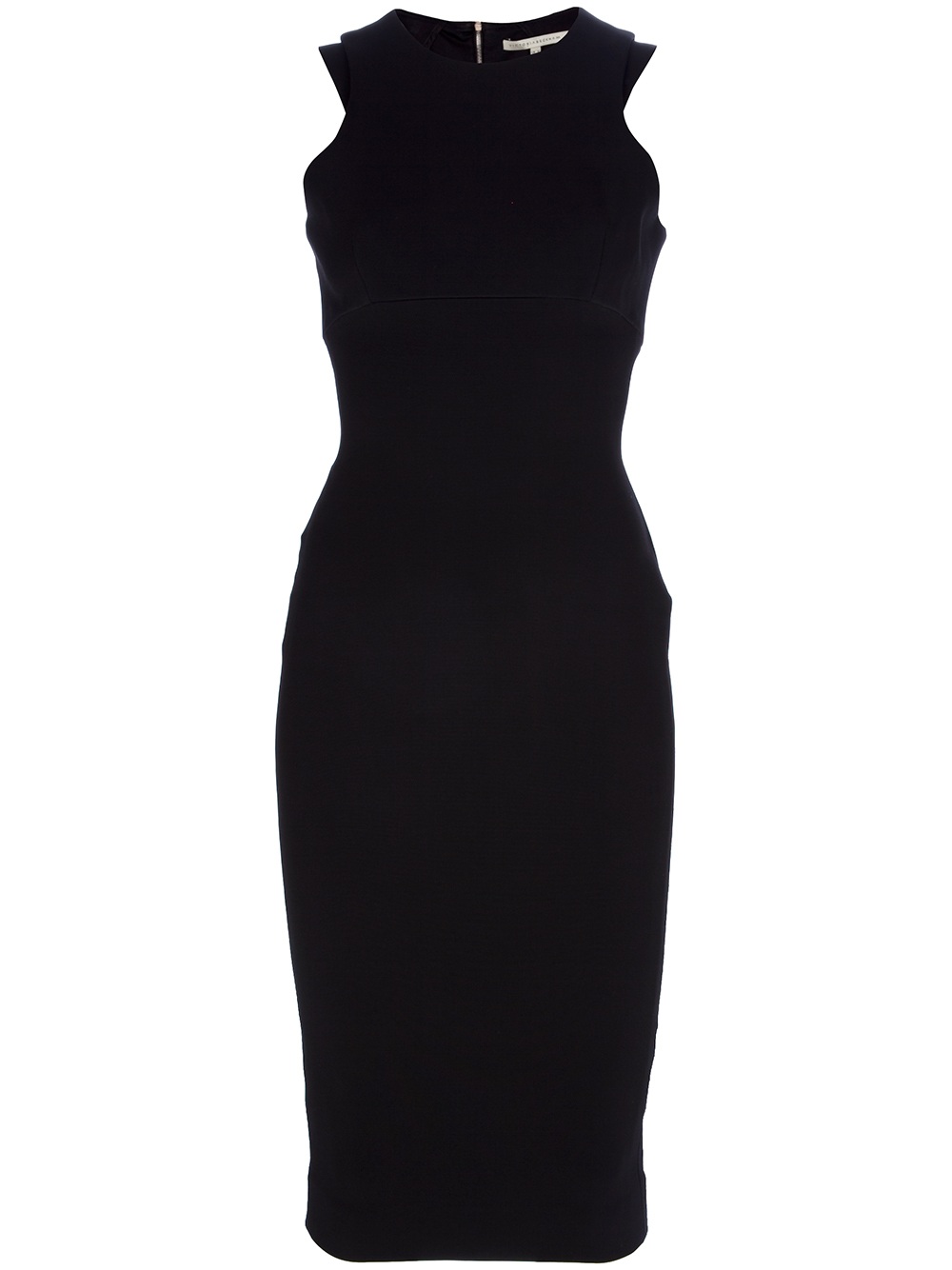 Lyst - Victoria beckham Sleeveless Fitted Dress in Black