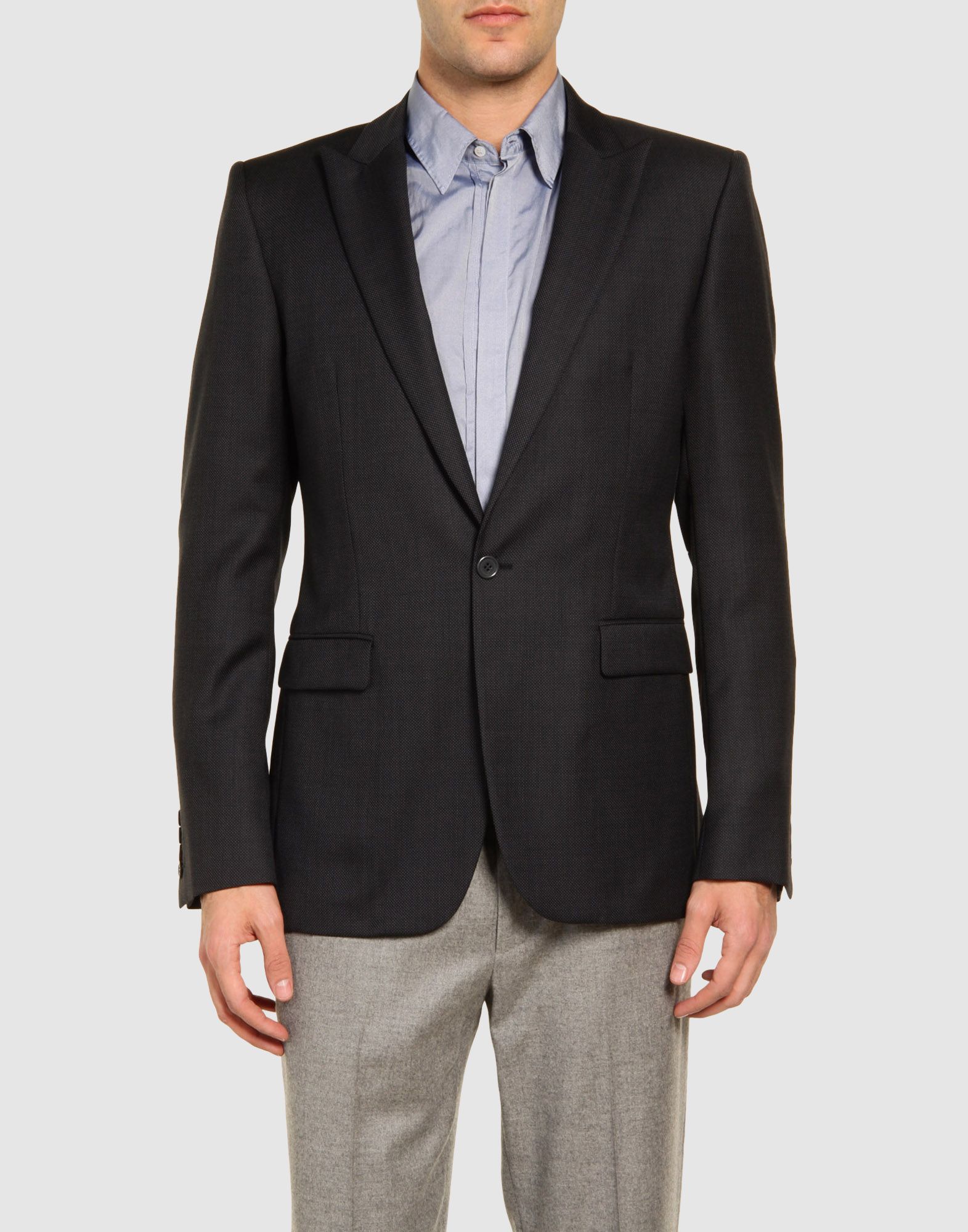 Calvin klein Blazer in Gray for Men (steel grey) Lyst