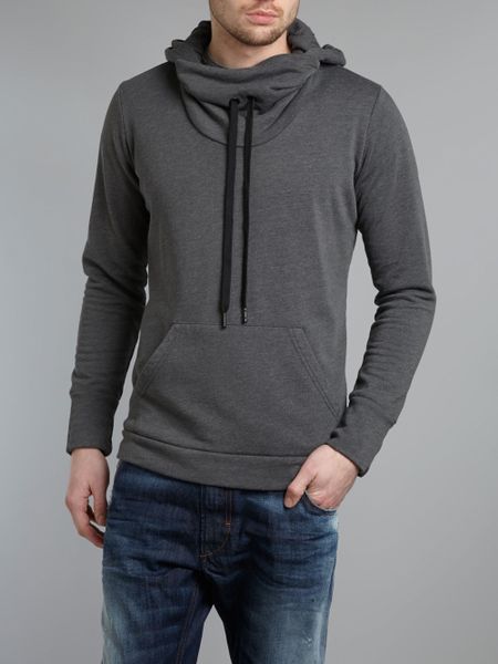 Diesel Cowl Neck Sweatshirt in Gray for Men (grey) | Lyst