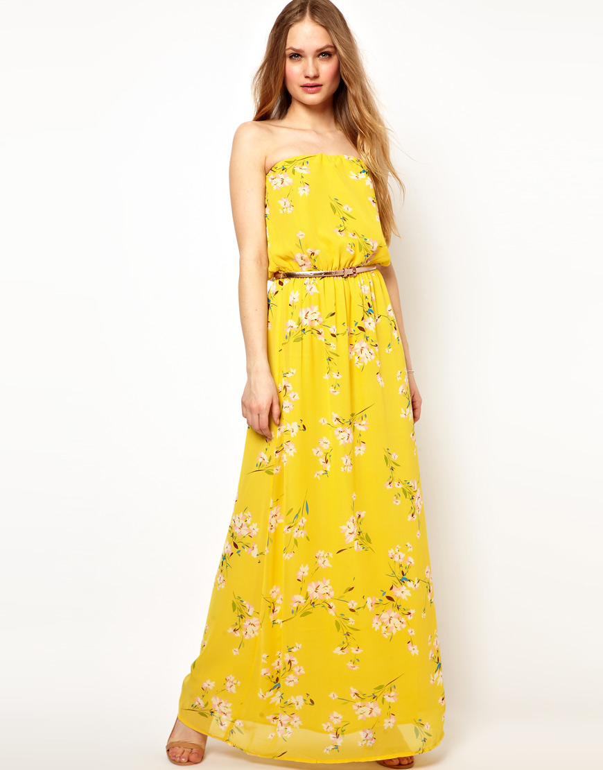 Jarlo Belted Maxi Dress in Floral Print  Lyst