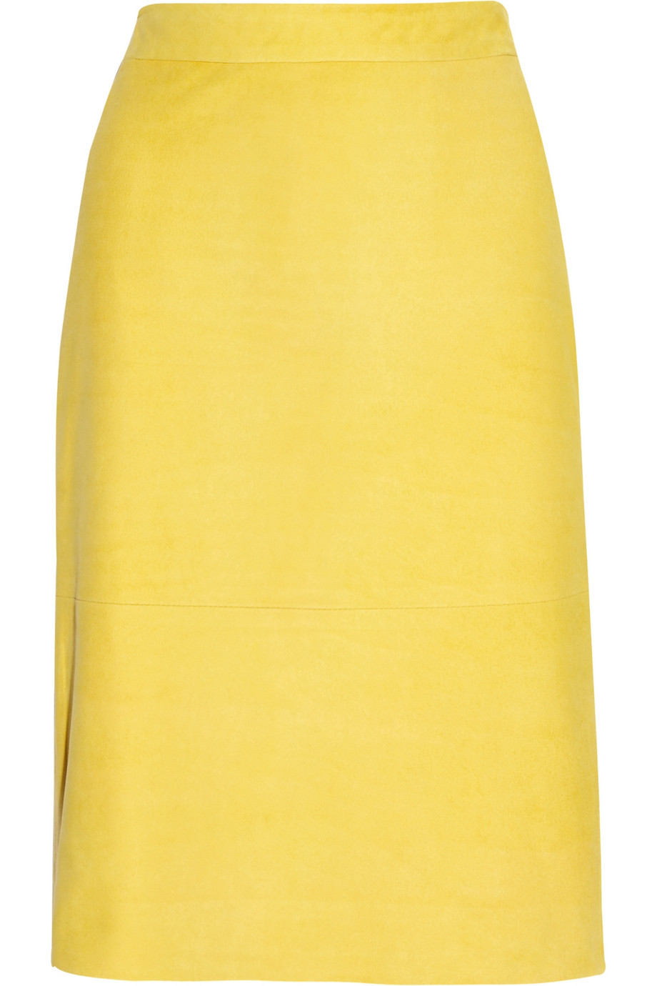 Lyst - J.Crew Leather Pencil Skirt in Yellow
