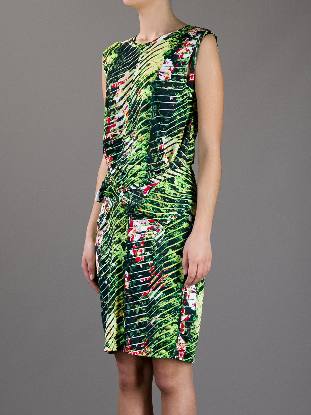 Lyst - Kenzo Sleeveless Dress in Green