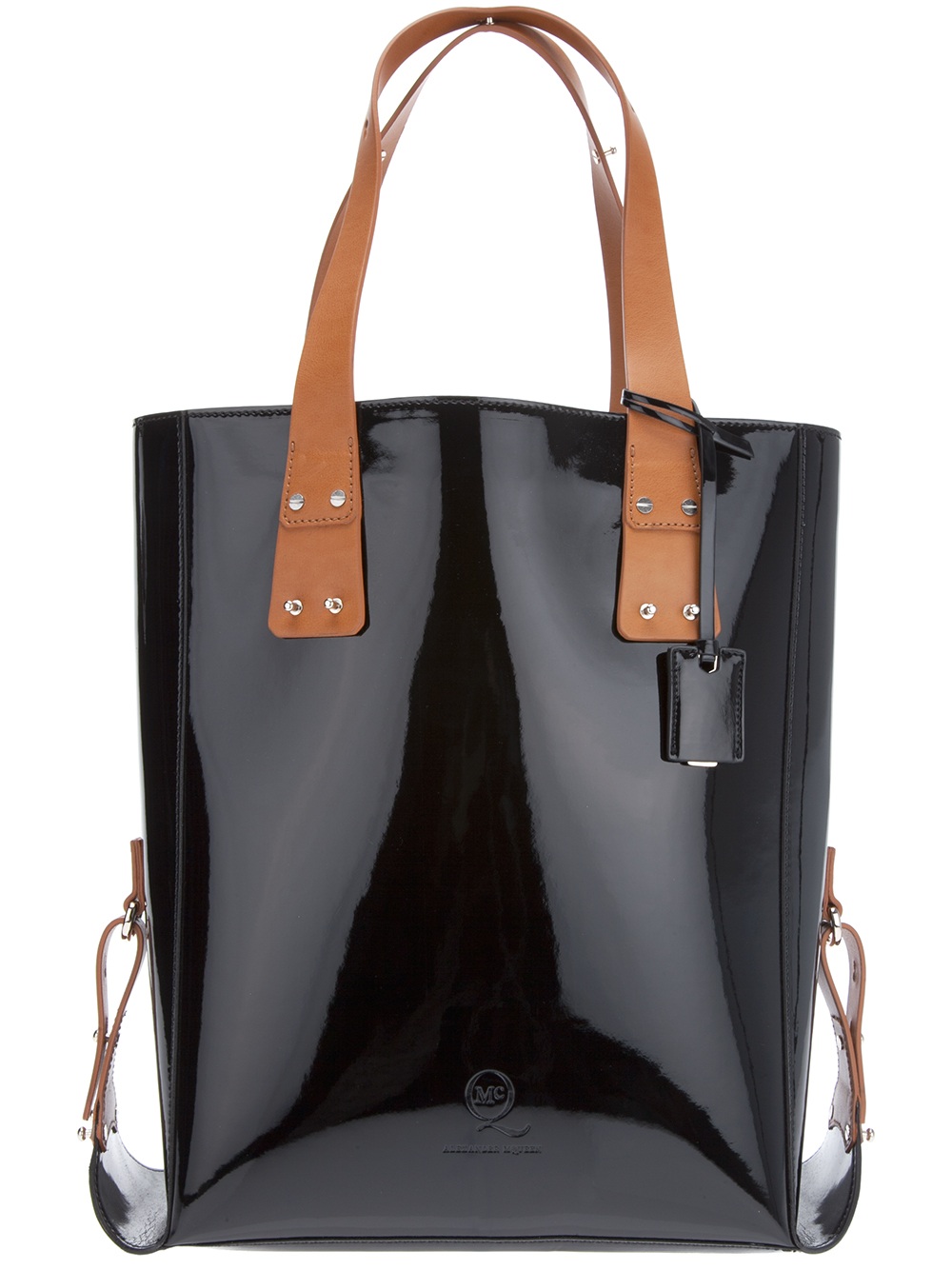 Mcq Patent Polyurethane Tote Bag In Black Lyst Gallery