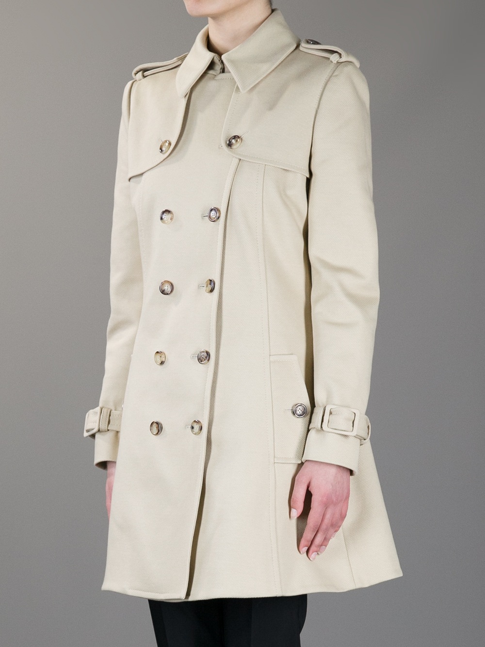 Lyst - Boutique moschino Classic Trench Coat in Natural