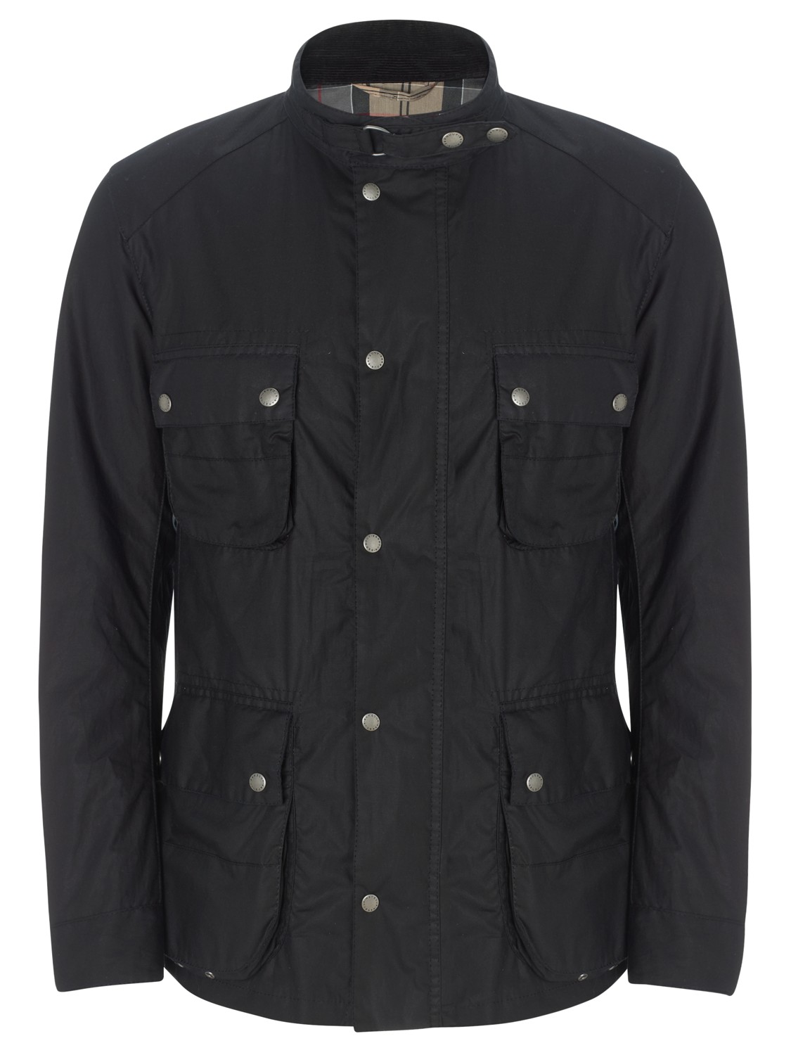 Barbour Mann Wax Cotton Motorcycle Jacket in Black for Men - Lyst