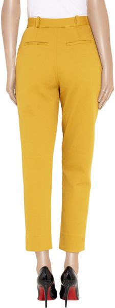 Diane Von Furstenberg Gibson Highrise Twill Pants in Yellow (honey) | Lyst