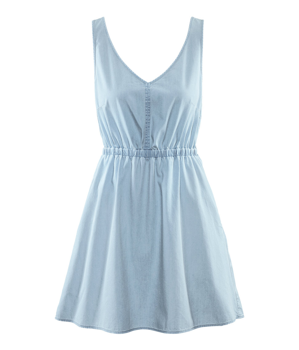 H&m Denim Dress in Blue | Lyst
