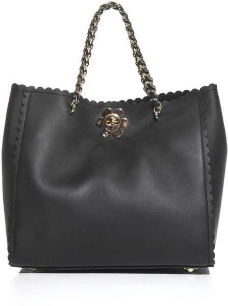 Mulberry Cecily Flower Clasp Tote Bag in Black | Lyst