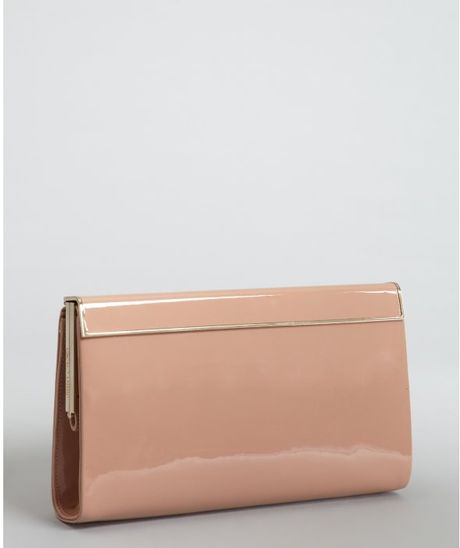 Jimmy Choo Blush Patent Leather Cayla Clutch in Pink (blush) | Lyst