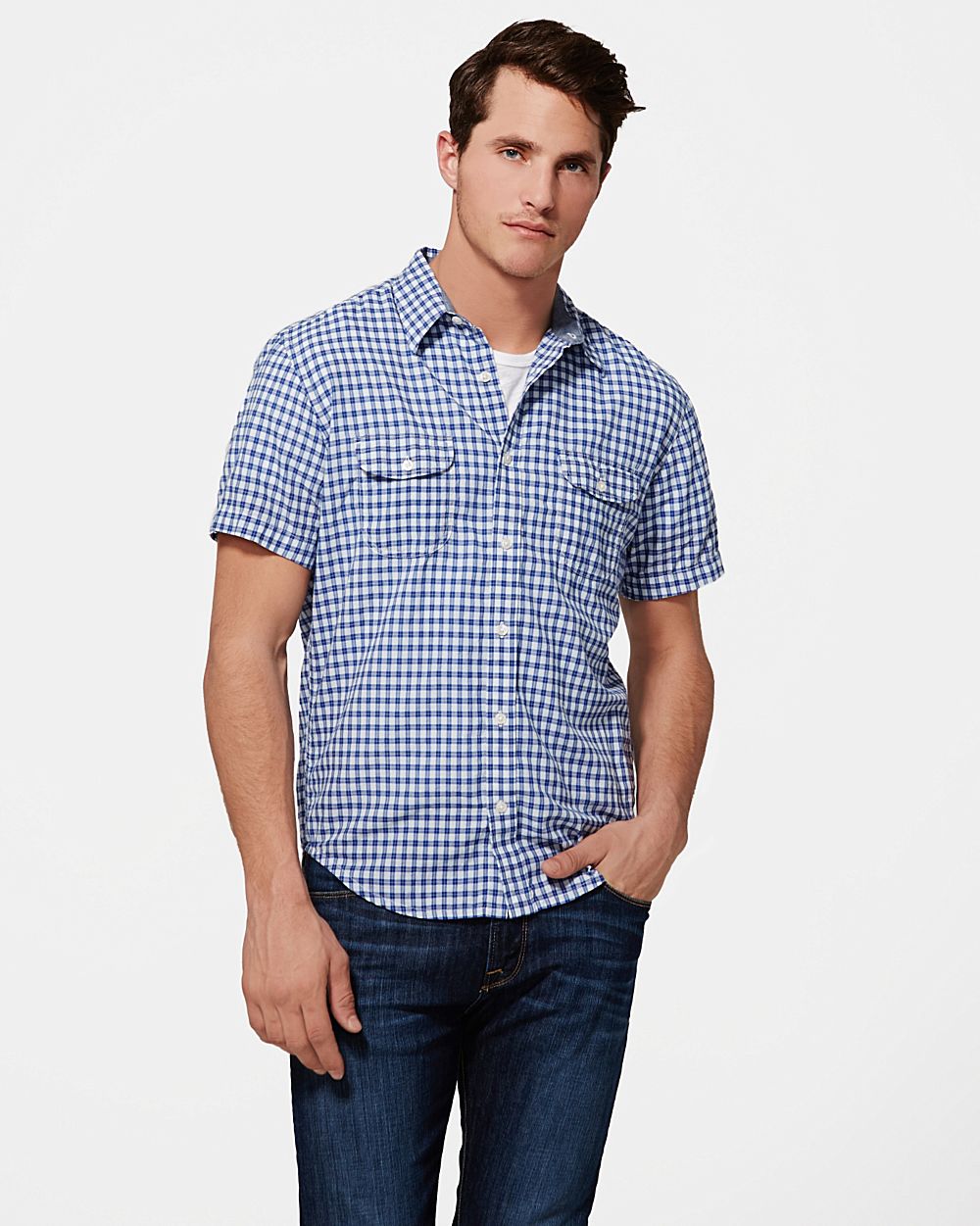 Lucky Brand Tahoe Shirt in Blue for Men (blue/white) | Lyst