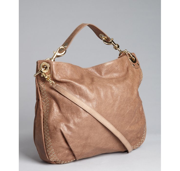 Rebecca Minkoff Taupe Leather Mini Luscious Hobo in Brown (taupe) | Lyst