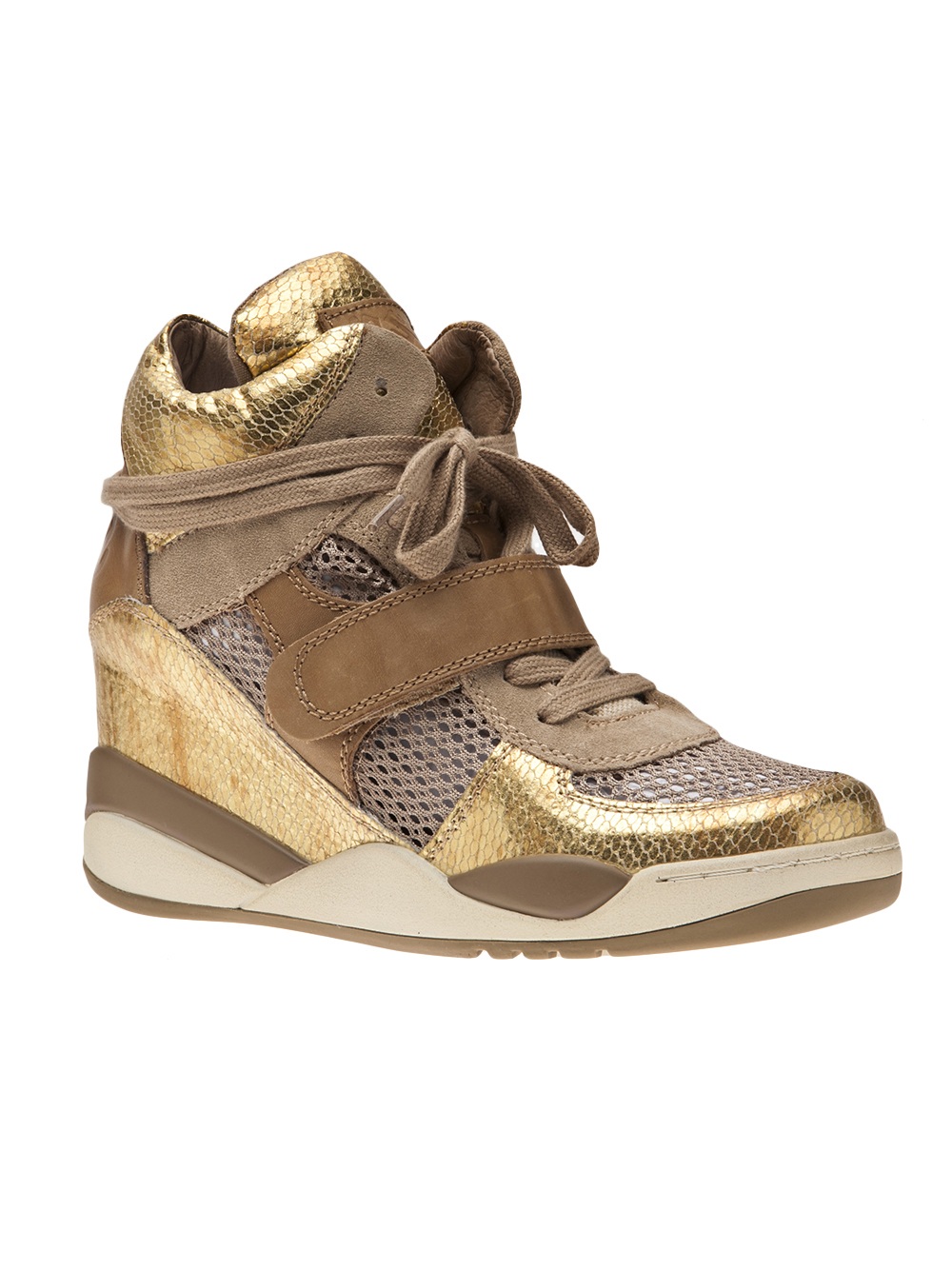 Ash Wedge Sneaker in Gold | Lyst