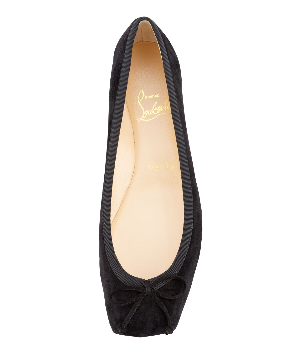 square toe leather ballerina pumps