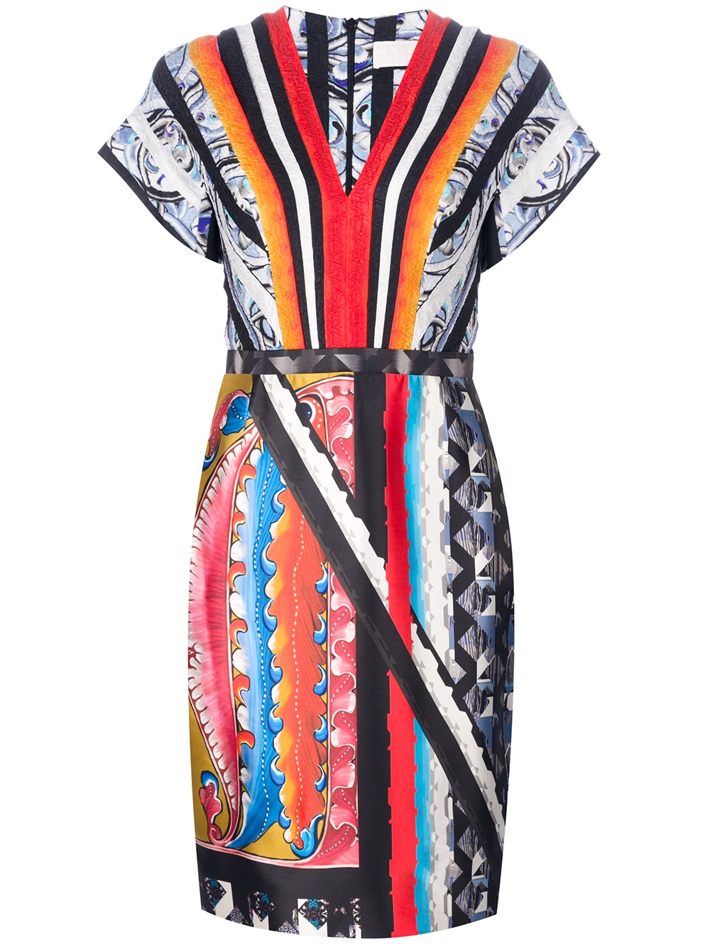 Peter pilotto Floral Tiered Dress in Red | Lyst
