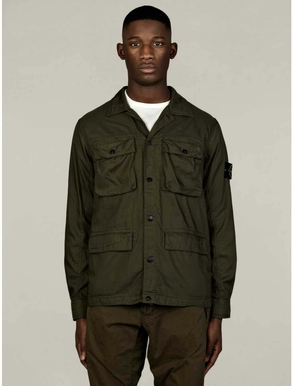 Stone Island Mens Military Overshirt in Green for Men | Lyst