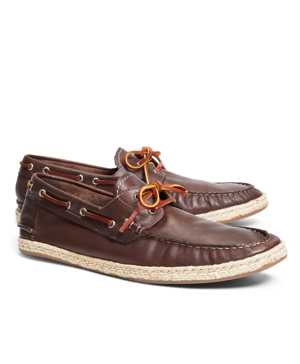Brooks Brothers Espadrille Boat Shoe in Brown for Men | Lyst
