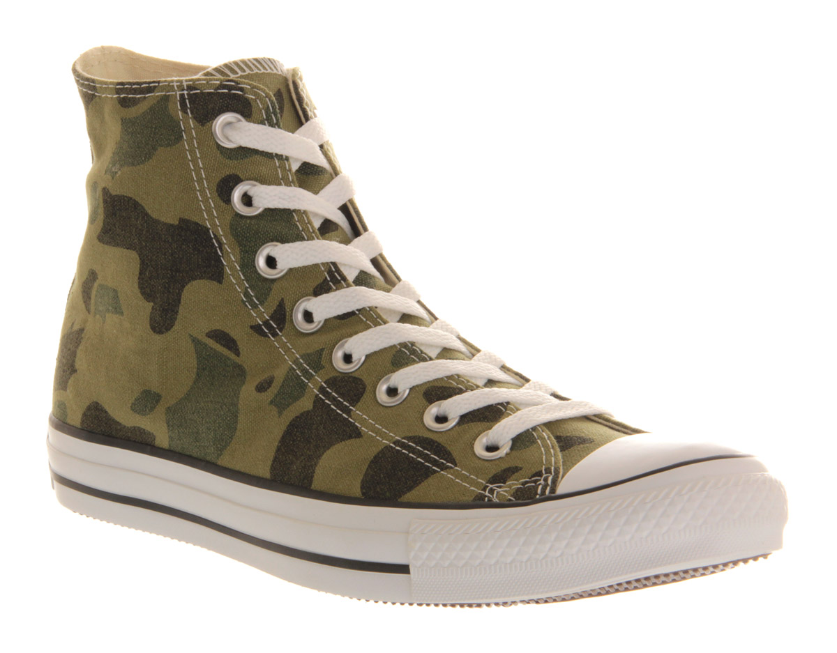 Converse All Star Hi Olive Branch Camo in Green for Men (olive) | Lyst