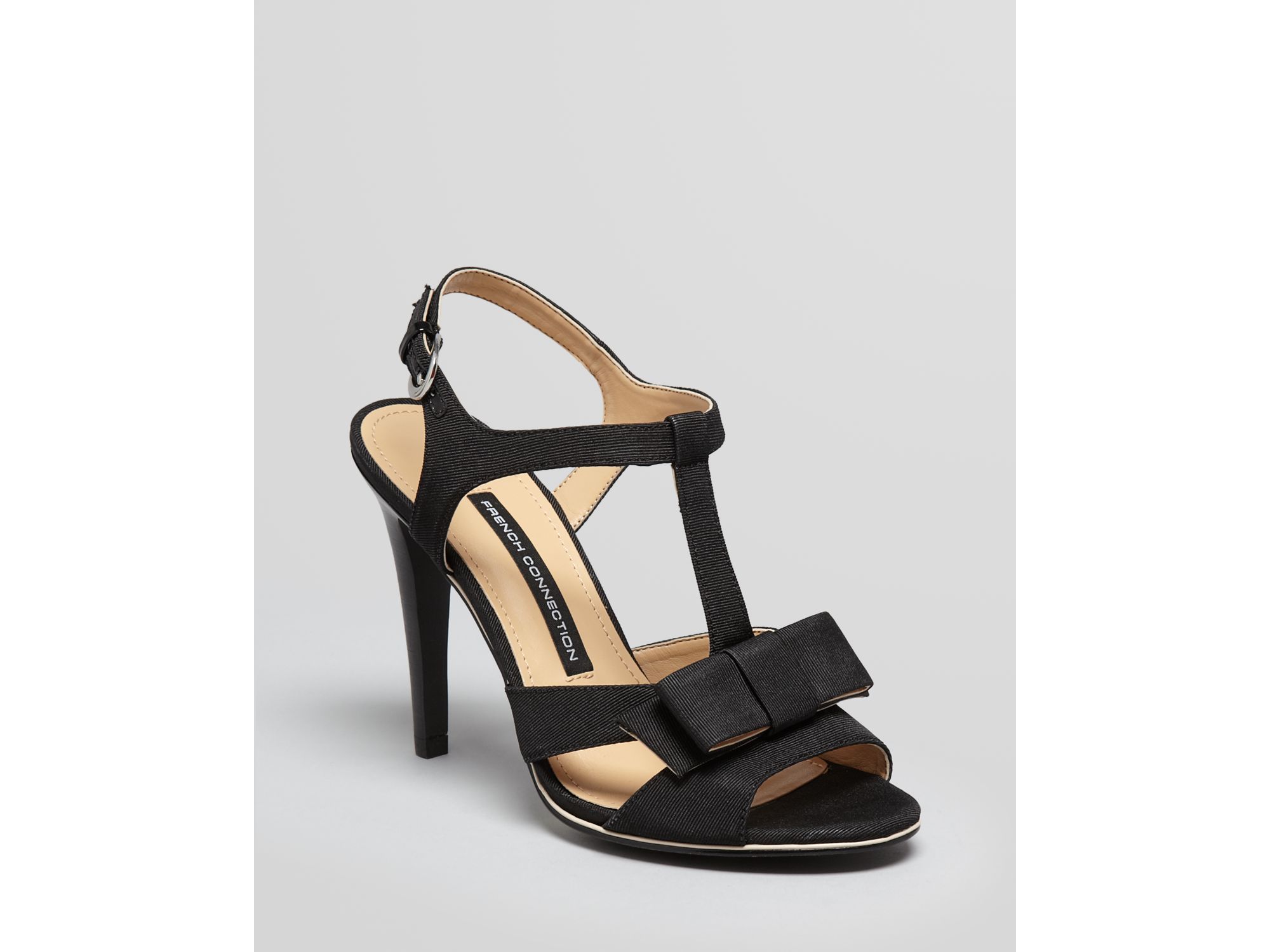 French Connection Open Toe Sandals Nora High Heel in Black | Lyst