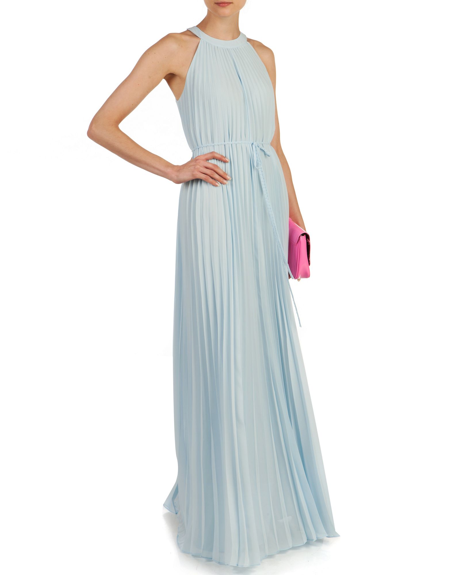 Ted baker Haylea Pleated Maxi Dress in Blue | Lyst
