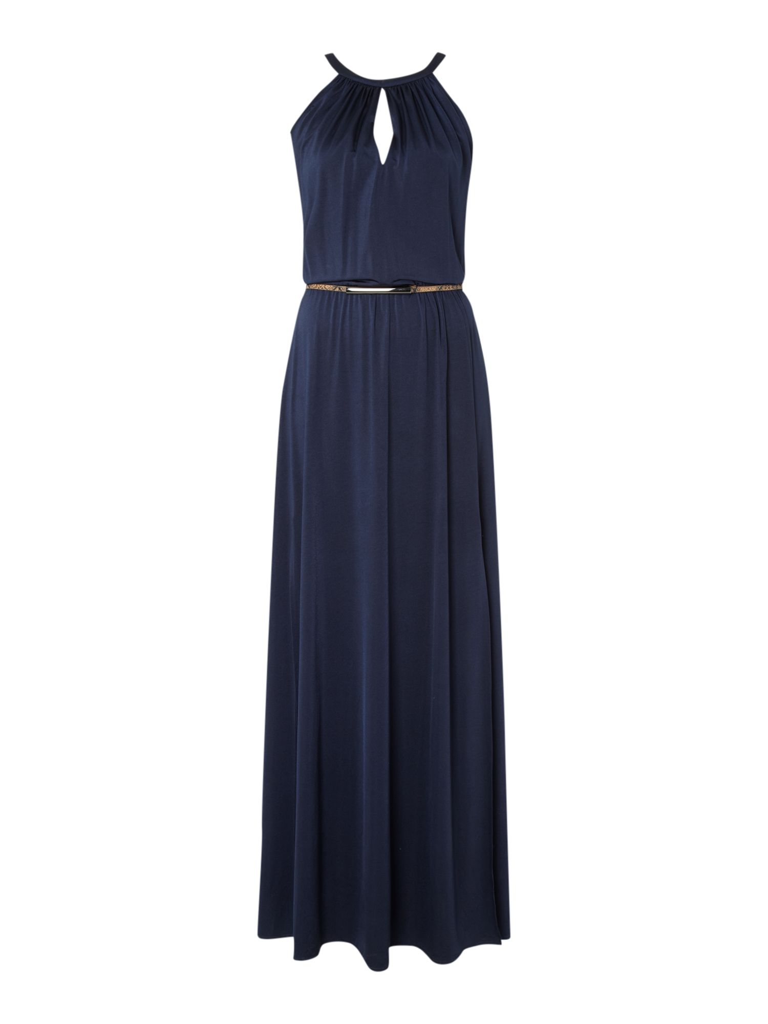 Biba Halter Maxi Dress in Blue (navy) | Lyst