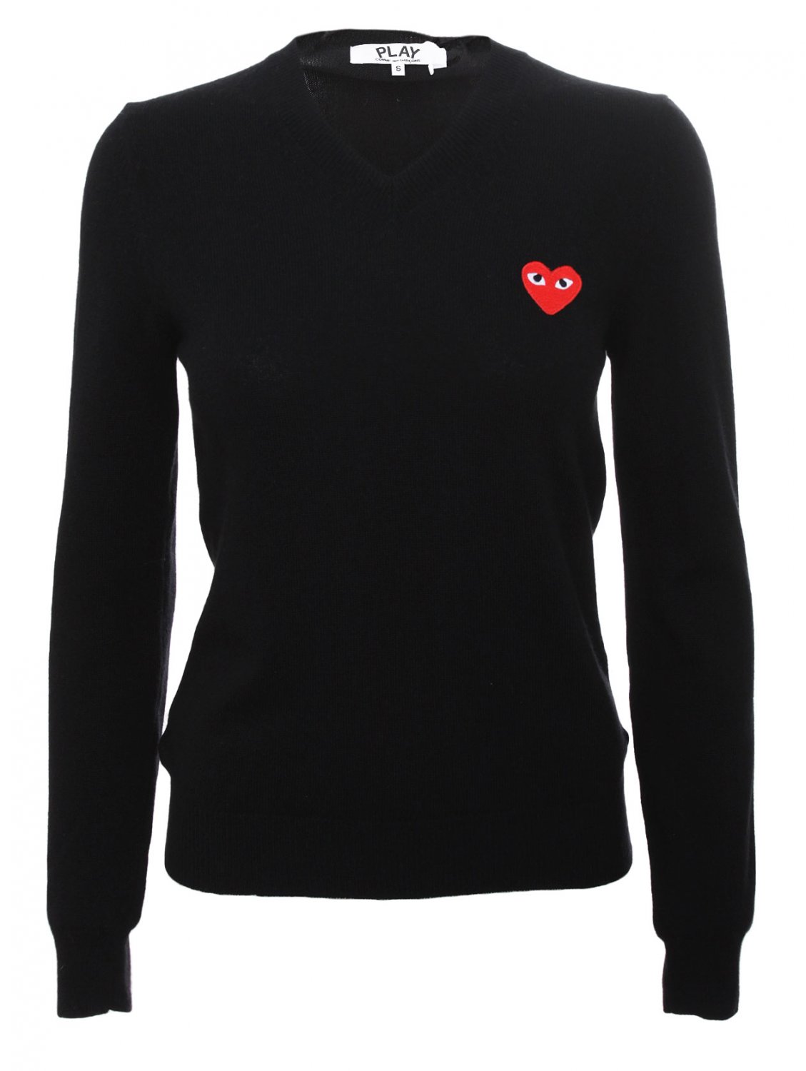 Comme des garÃ§ons Play Womens Red Heart Jumper Black in Red | Lyst