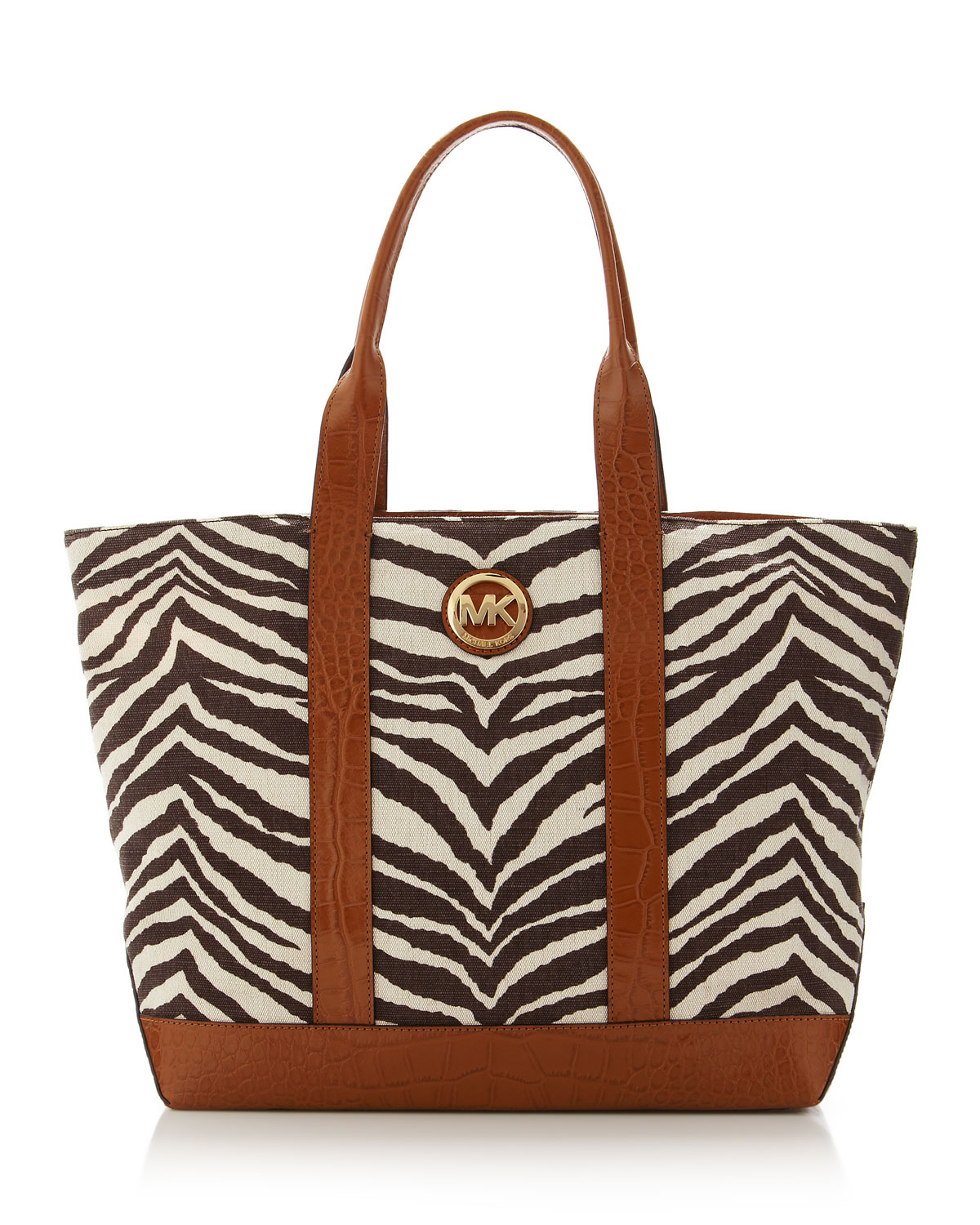 Lyst Michael Kors Large Canvas Tote In Brown