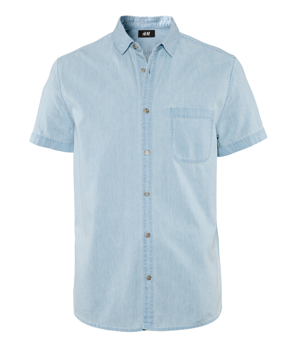 Lyst - H&M Shirt in Blue for Men