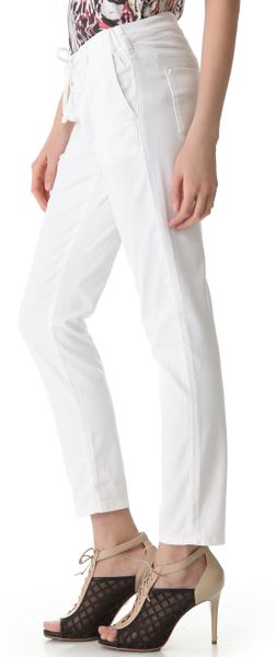 Notify Salvia Jogging Pants with Tie in White | Lyst