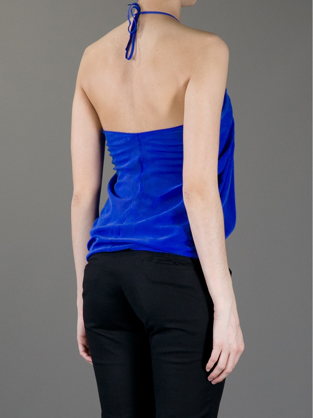 Lyst See By Chlo 233 Halter Neck Top In Blue lyst see by chlo 233 halter neck top in blue