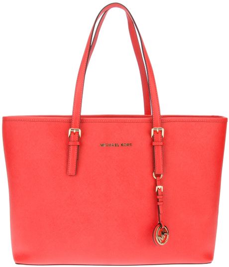 Michael Michael Kors Shopper Tote in Red | Lyst