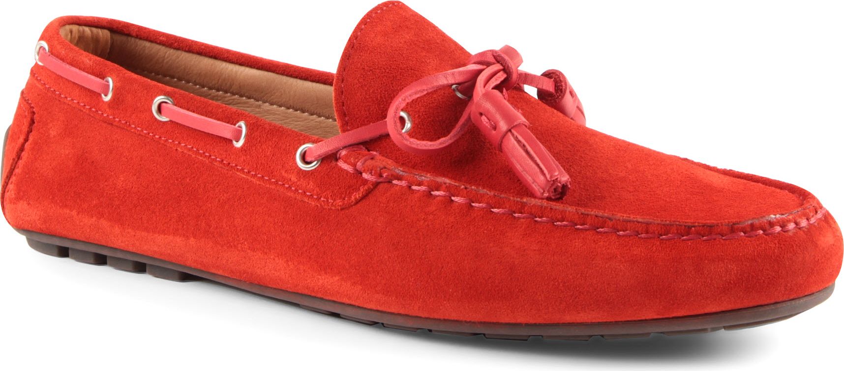 Ralph Lauren Harold Suede Driving Shoes in Red for Men | Lyst