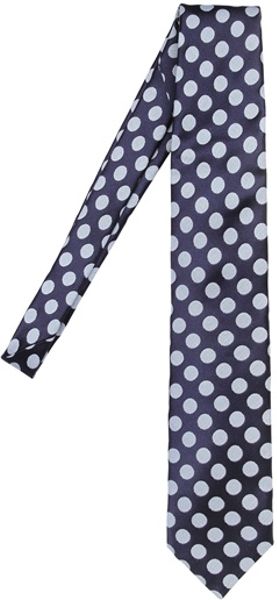 Tom Ford Polka Dot Printed Silk Tie in Blue for Men (black) | Lyst