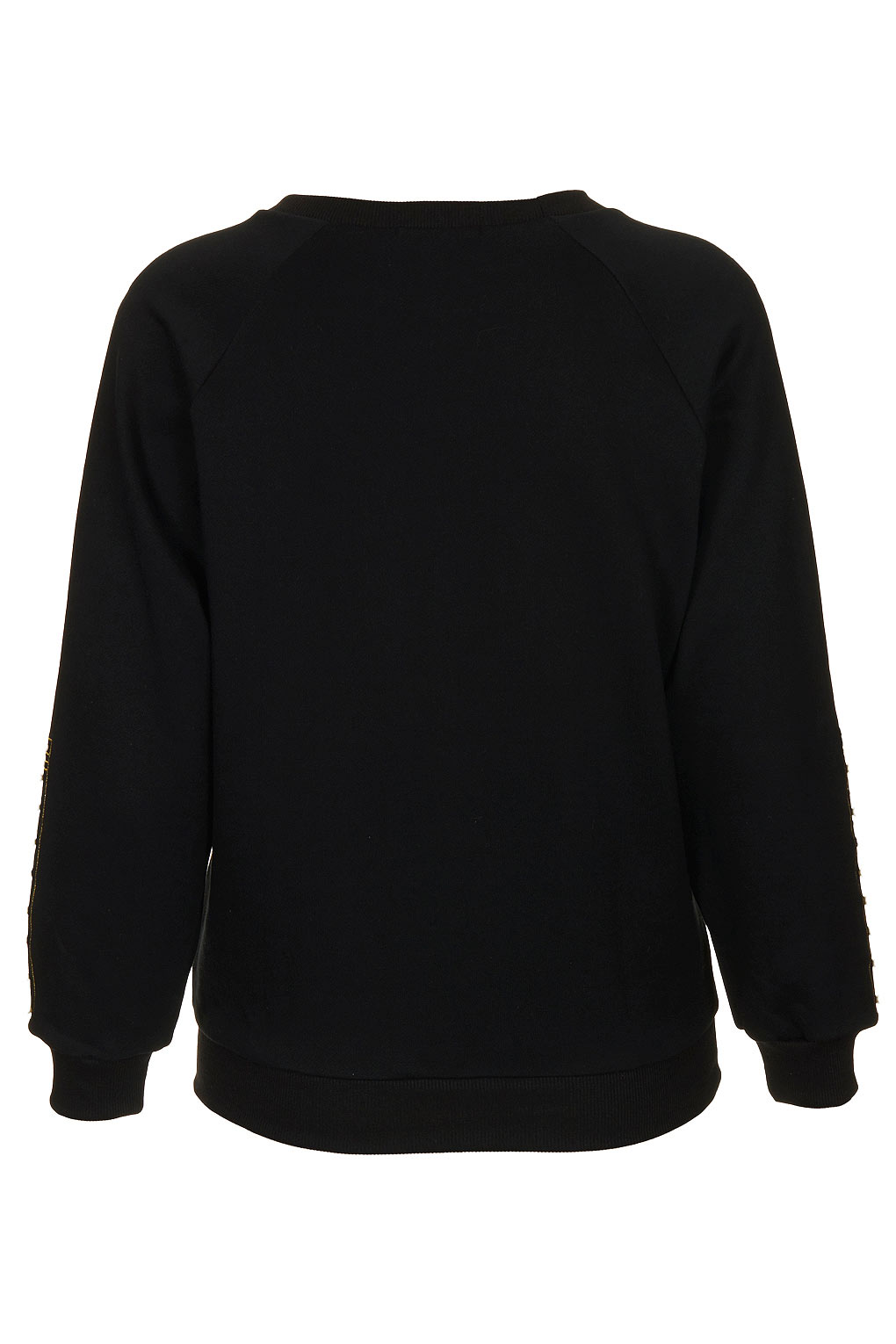 Lyst - Topshop Pearl Sleeve Sweater in Black