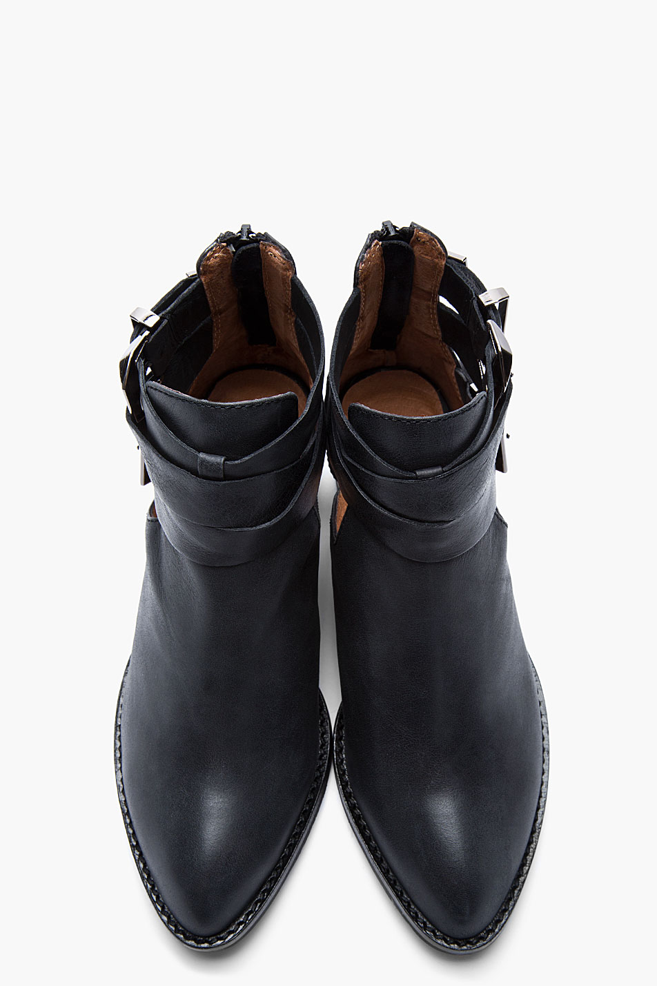 jeffrey campbell black boots with buckles
