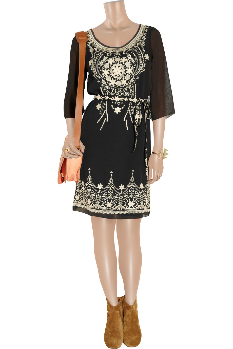 Lyst Collette By Collette Dinnigan Belted Embroidered Lyst Collette By Collette Dinnigan Belted Embroidered