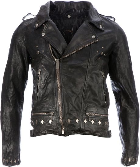 Golden Goose Deluxe Brand Leather Biker Jacket in Black for Men | Lyst