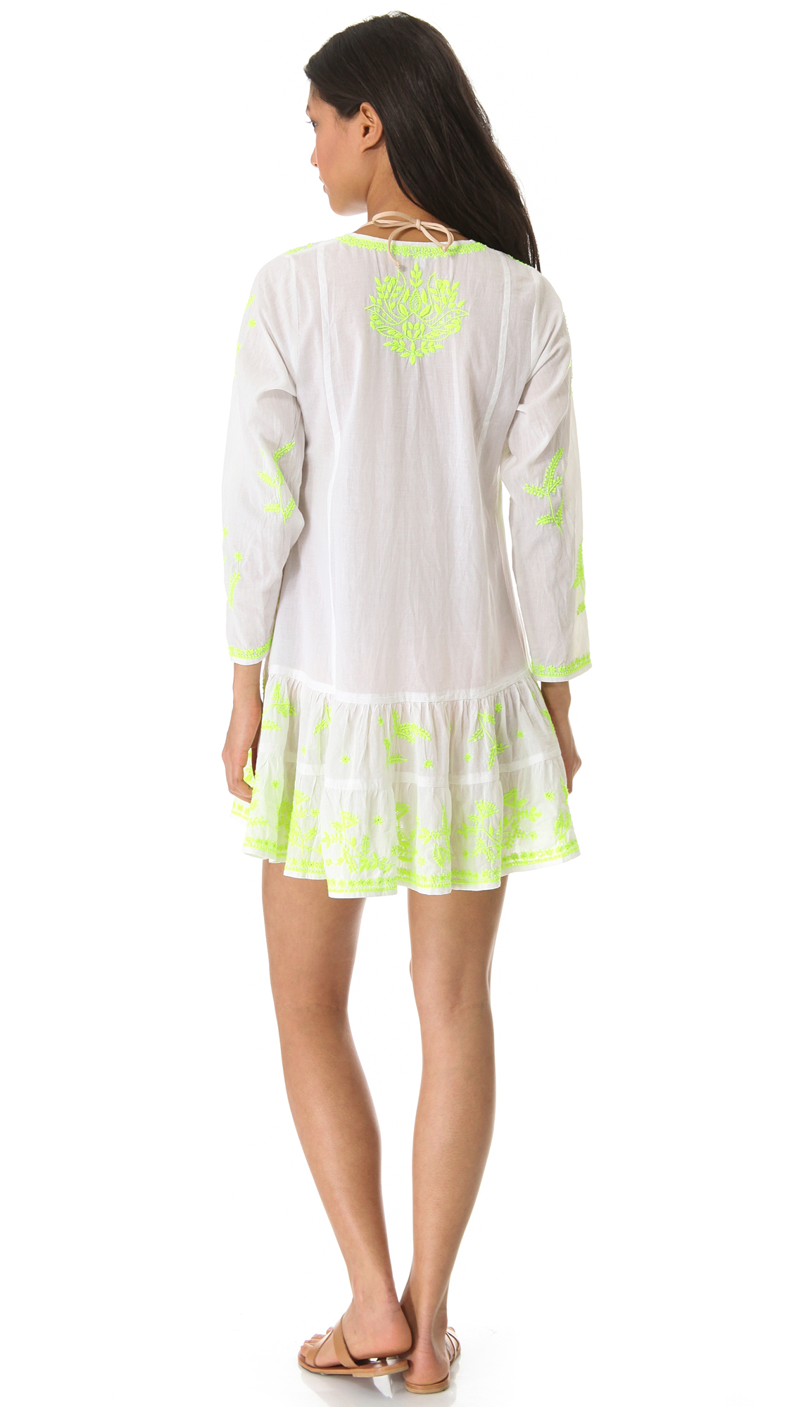 Juliet dunn Long Sleeve Cover Up Dress in White Lyst