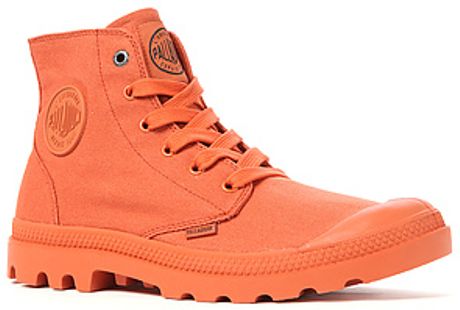 Palladium The Mono Chrome Sneaker Boot in Orange Rust in Orange for Men ...