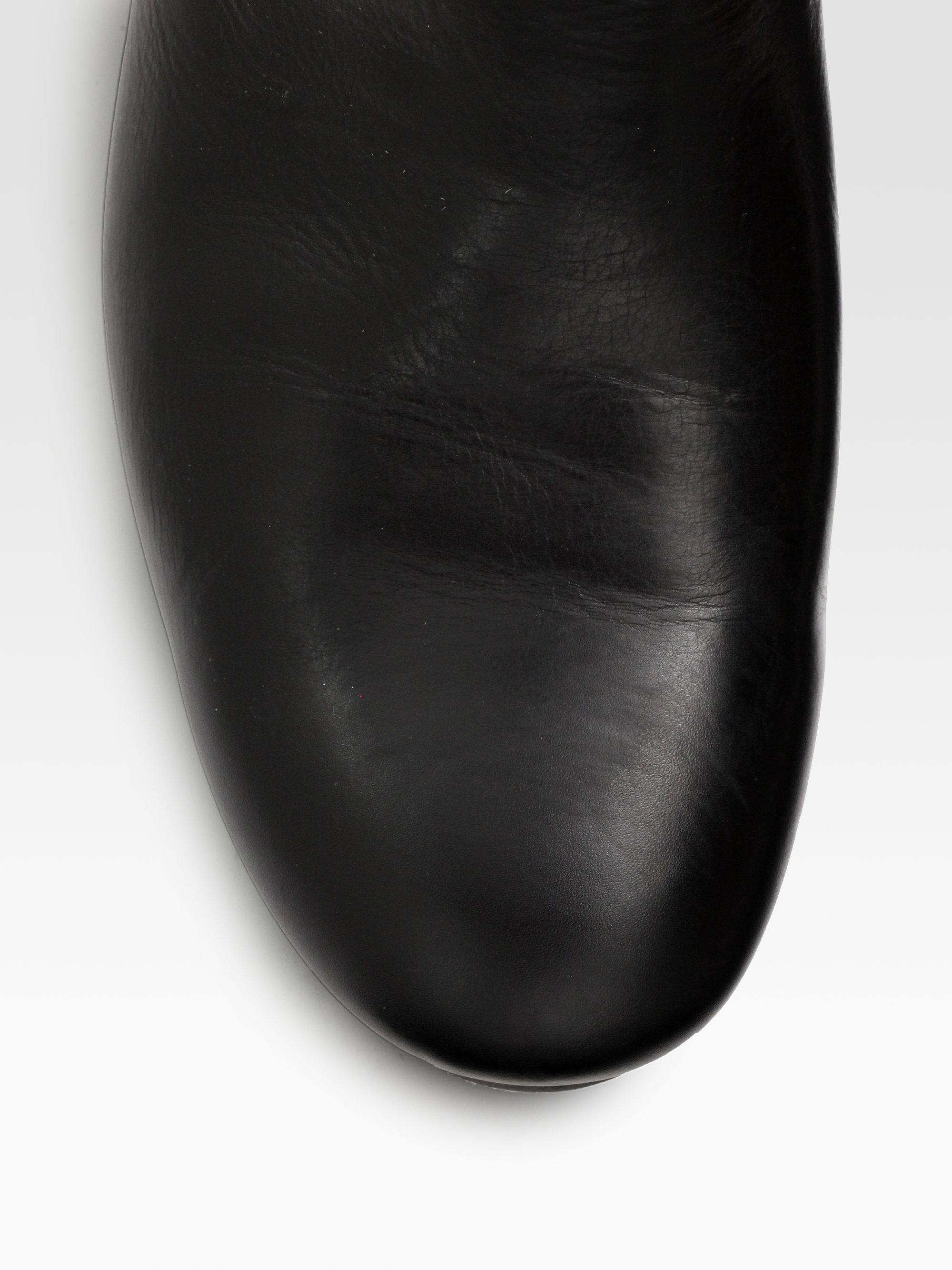 prada tall boots black