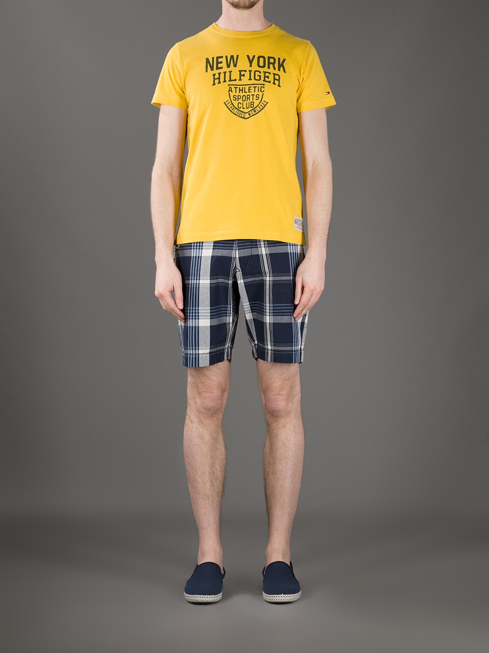 Tommy hilfiger Logo Print Tshirt in Yellow for Men Lyst