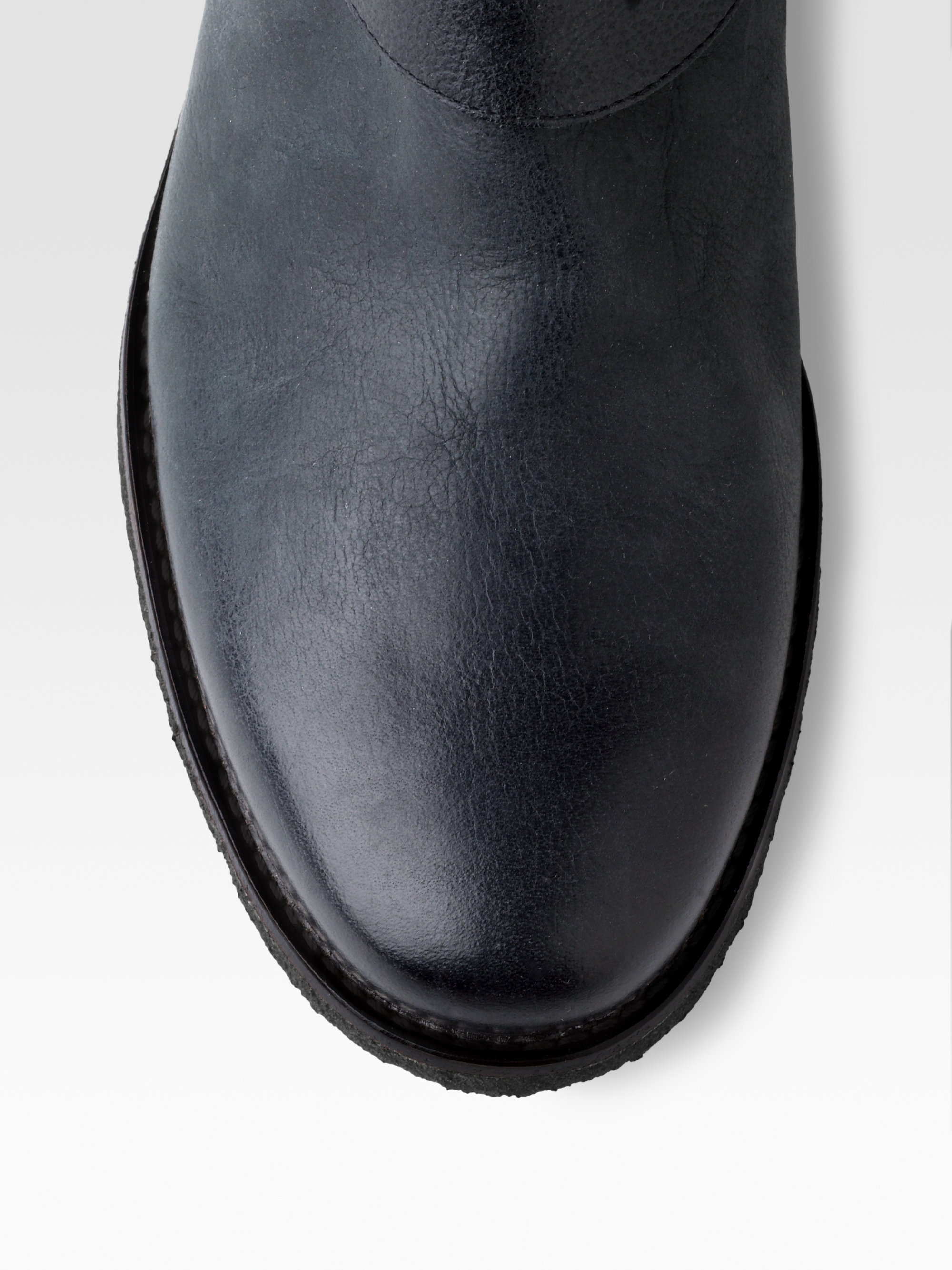 tall flat black boots