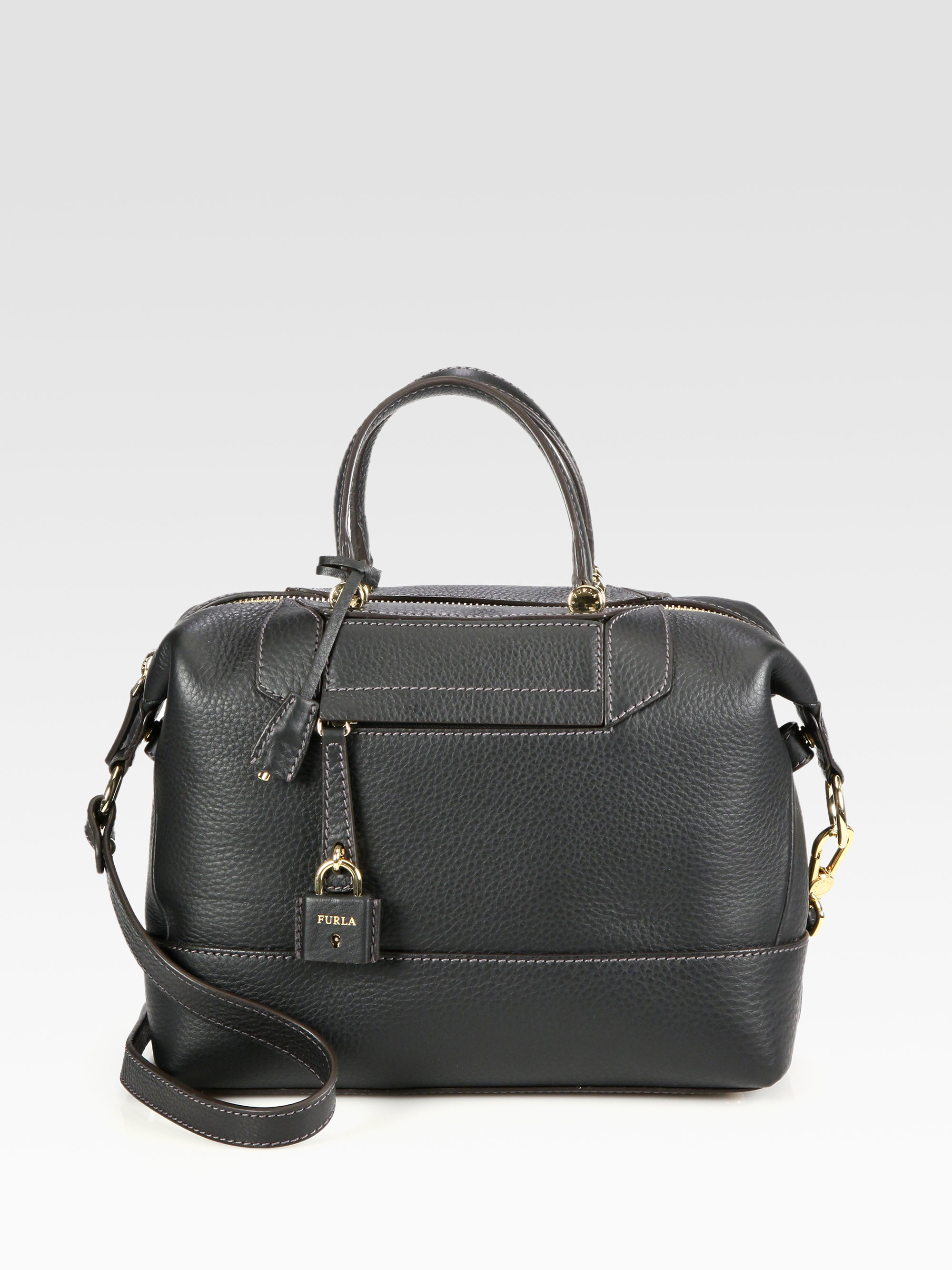 Lyst Furla Regina Large Ping Bag In Black Gallery Previously Sold At Saks Fifth Avenue