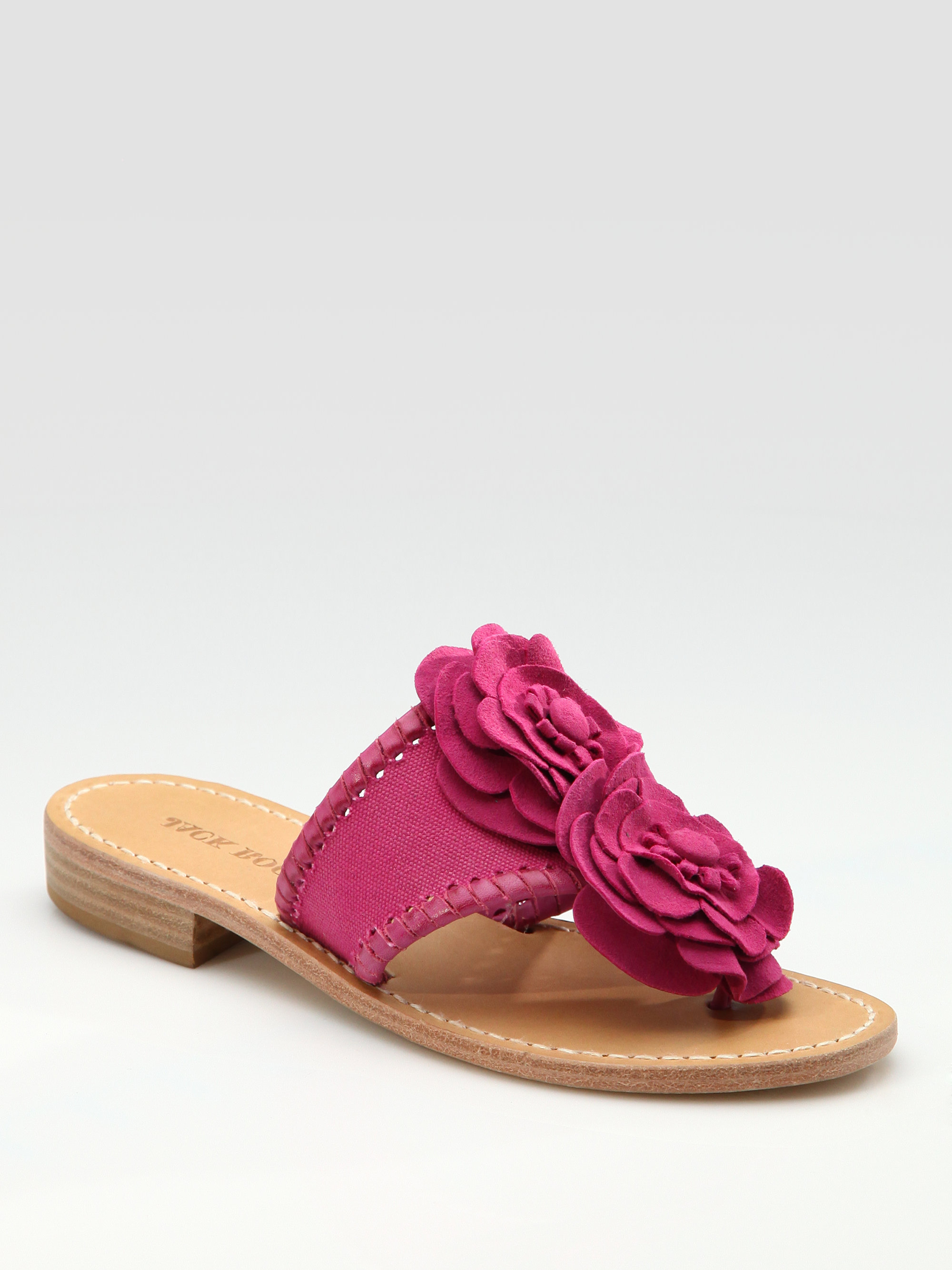 Lyst - Jack Rogers Madras Flower Sandals in Pink