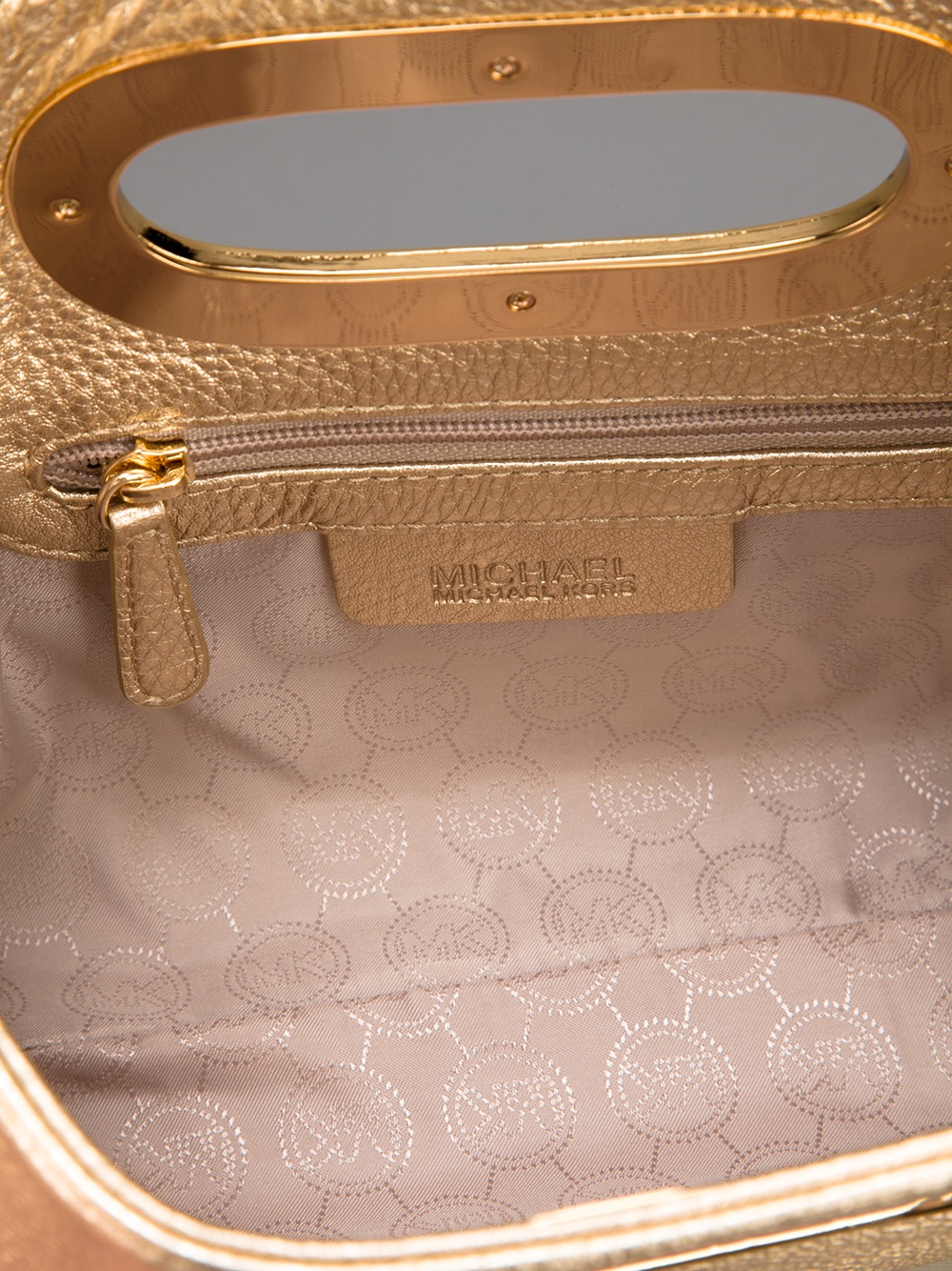 michael kors jet set tote metallic rose gold