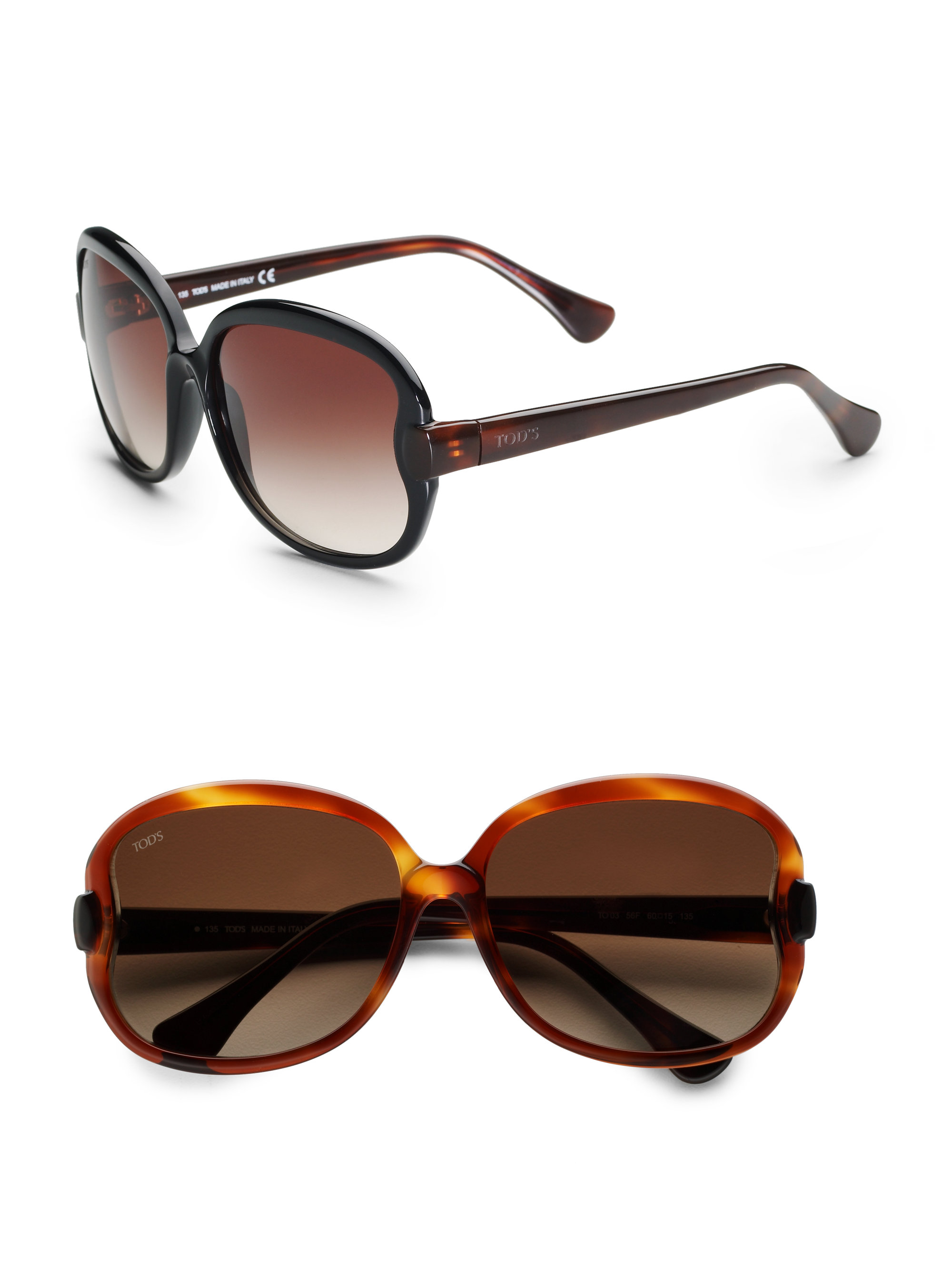 Lyst - Tod's Large Square Sunglasses in Black