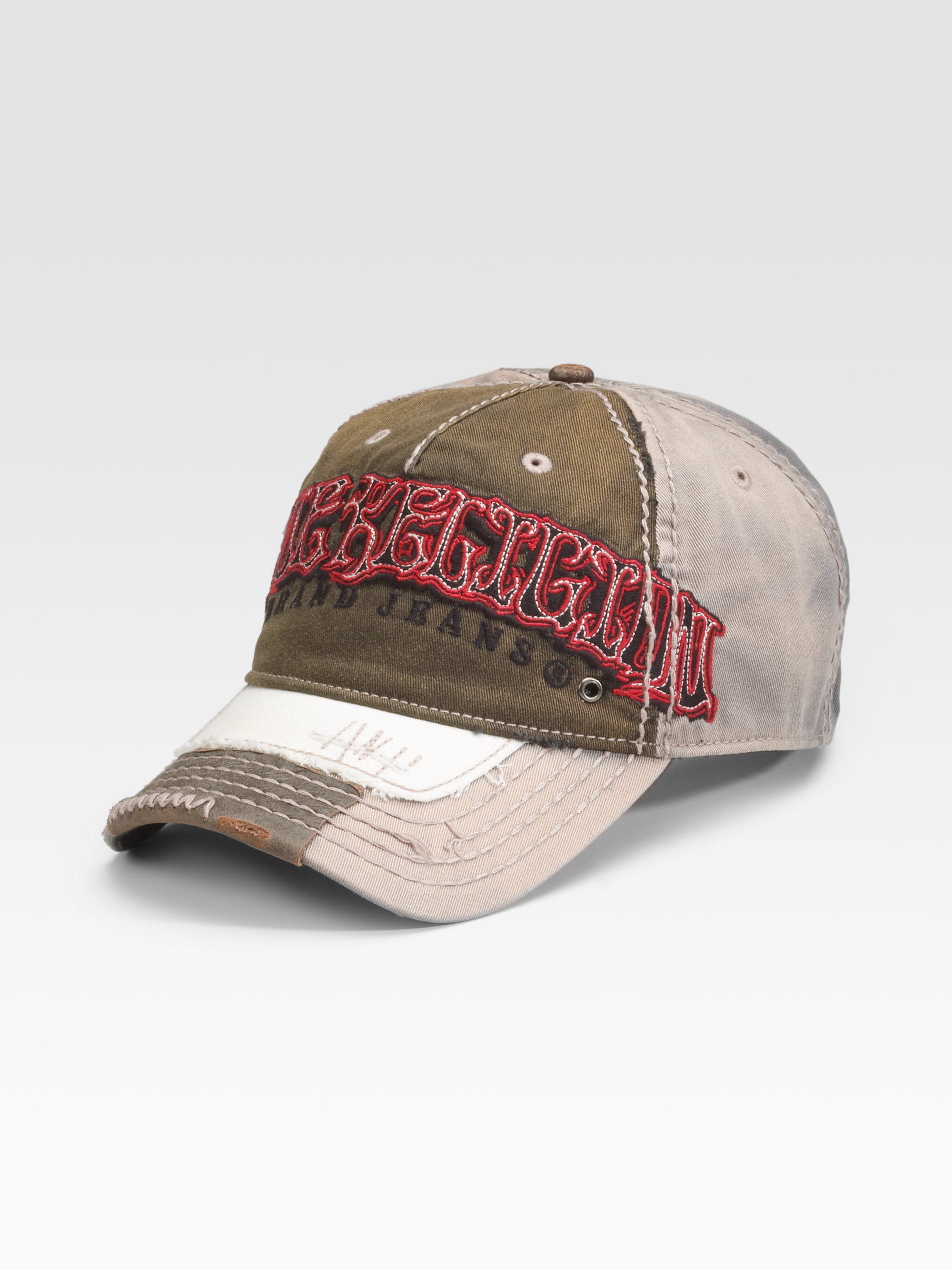 True religion Script Logo Baseball Cap in Green for Men Lyst